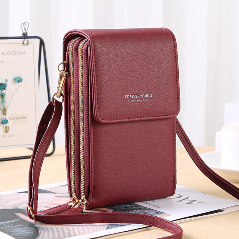 Väska för Touchscreen-telefon med Plånboksfunktion – Kompakt Crossbody för Vardagsbruk