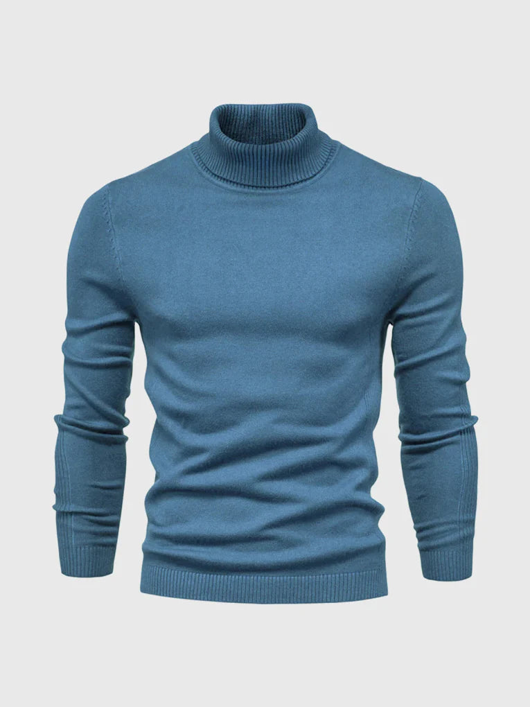 Herresweater med polotrøje – vaskbar og alsidig