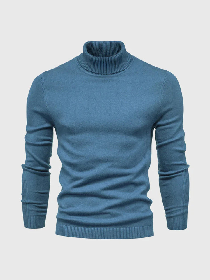 Herresweater med polotrøje – vaskbar og alsidig