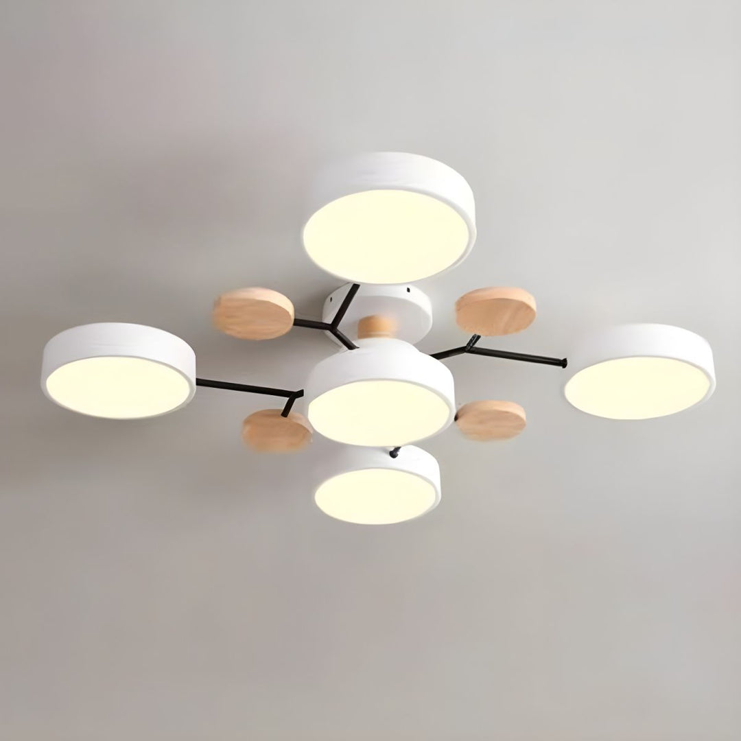 LED-taklampa i metall Macaron