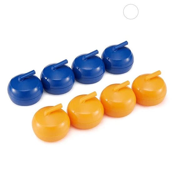 Miniatyrcurling för hemmet med halksäkra stenar och magnetiska klubbor