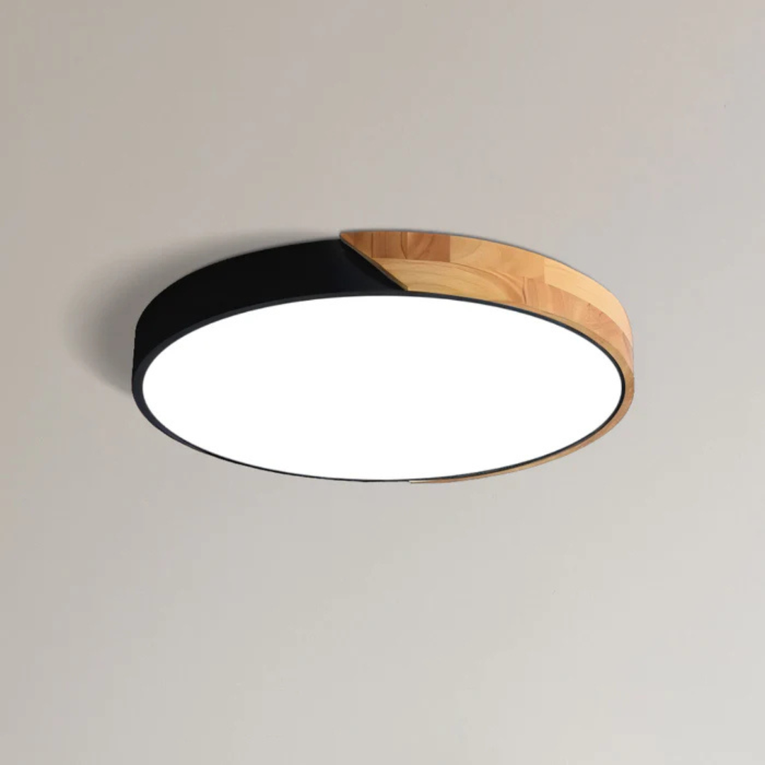 Delos Skandi taklampa i trä | Naturlig LED-designbelysning