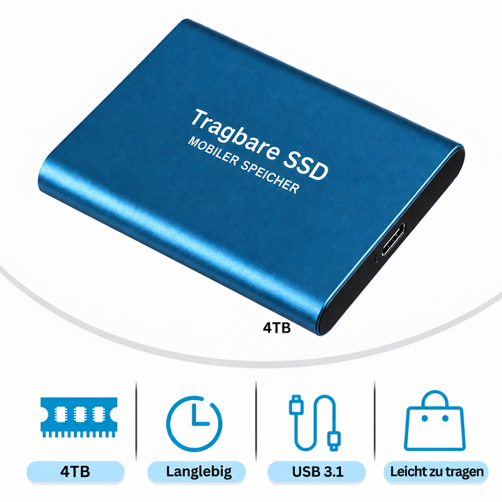 Robust extern SSD på 30 TB – ultrasnabb, pålitlig lagring