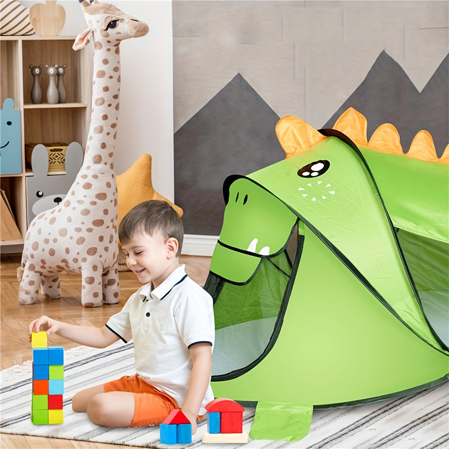 Set med lektält som fälls upp för barn med dinosaurier, hajar och björnar med UPF 50-solskydd – Andningsbart och bärbart för spädbarn och småbarn