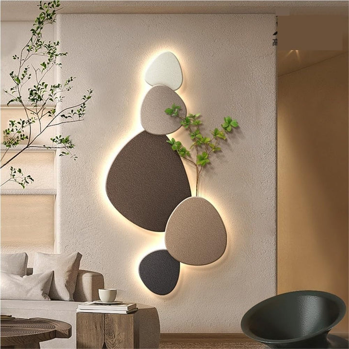 Modern väggarmatur med organisk design och LED-belysning för inomhusbruk
