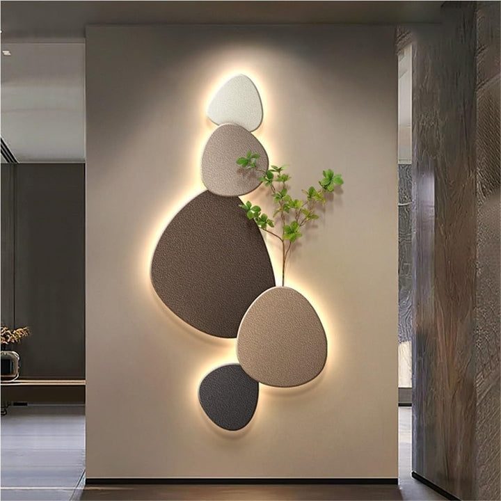 Modern väggarmatur med organisk design och LED-belysning för inomhusbruk