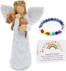 Hundminnesgåvoset med Vänskapsängel-figur & Chakra-armband från Regnbågsbron
