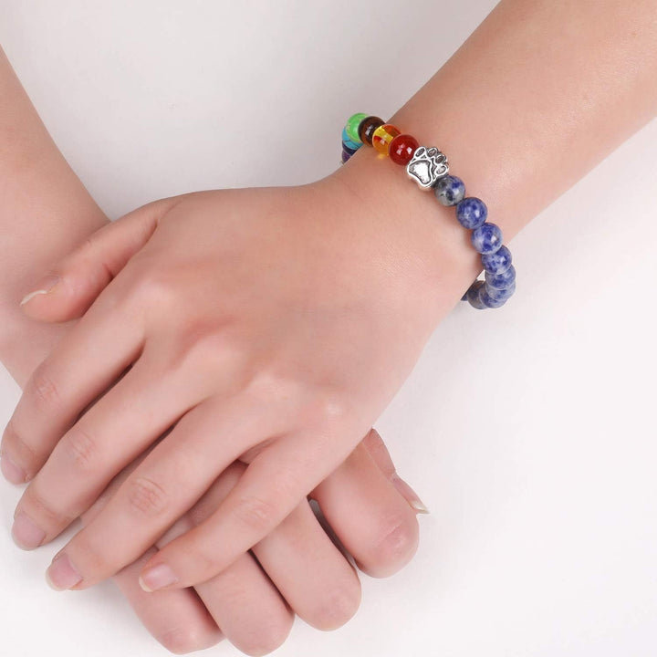 Rainbow Bridge Minnesarmband – 7 Chakra-pärlor, present vid förlust av husdjur