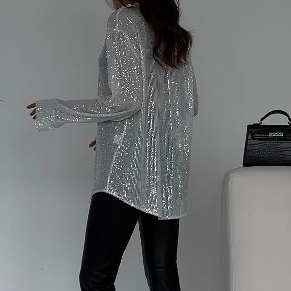 Ledig blus med glittrande paljetter – Celeste