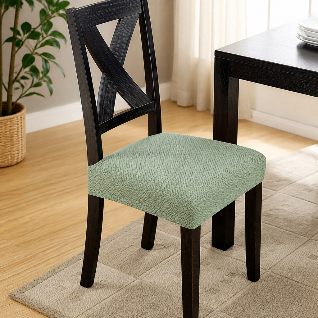 Vattentäta elastiska vävda stolsöverdrag, halkfri jacquard av polyester