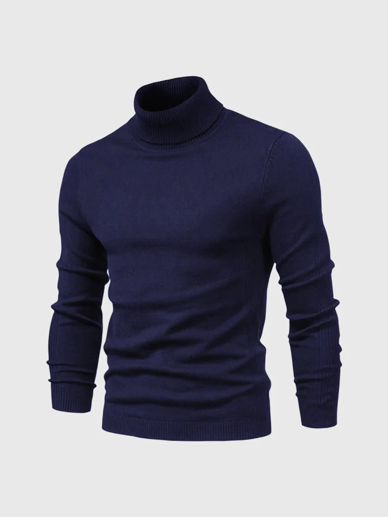 Herresweater med polotrøje – vaskbar og alsidig