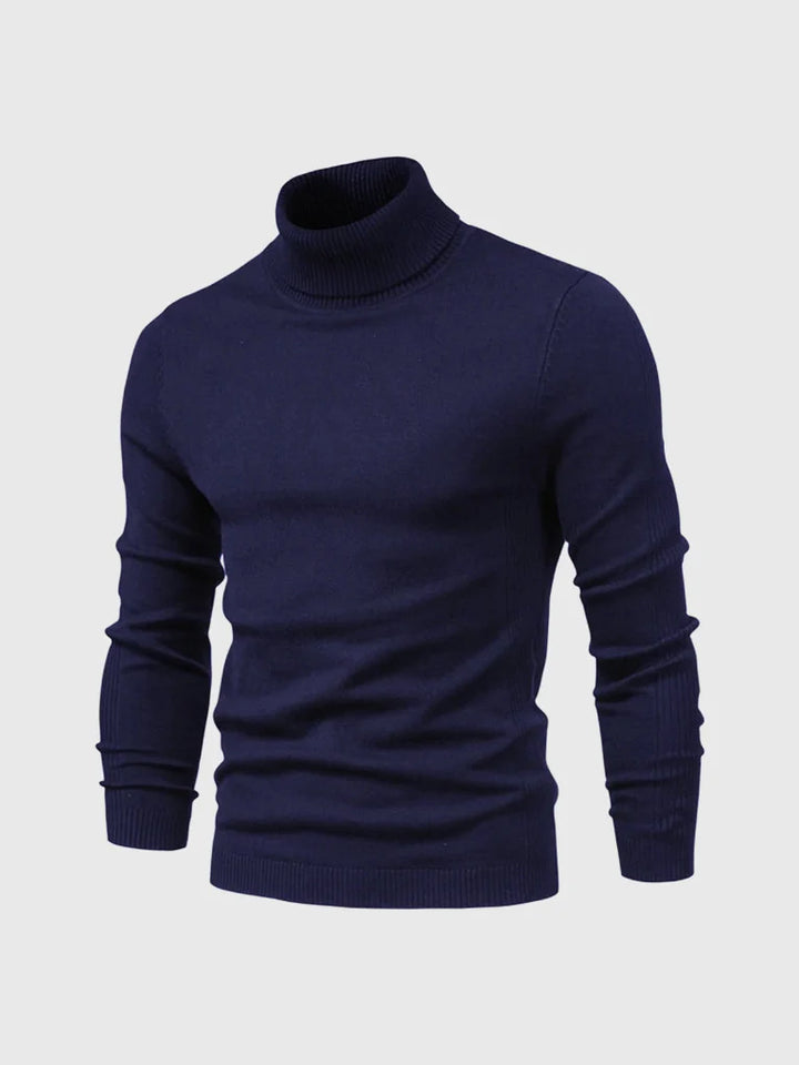 Herresweater med polotrøje – vaskbar og alsidig