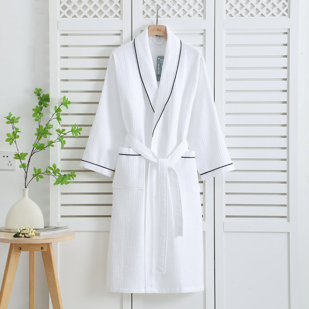 Lätt kimono i 100 % mjukt tyg i våffelmönster
