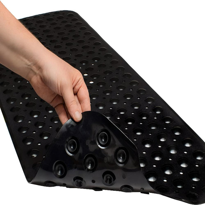 Skridsikker brusemåtte med fodskrubbende funktion