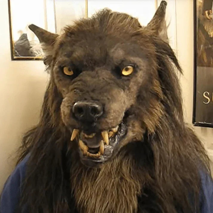 WolfLux LED-varulvsmask | Lysande ögon och rörliga öron för en perfekt cosplay och Halloween-kostym