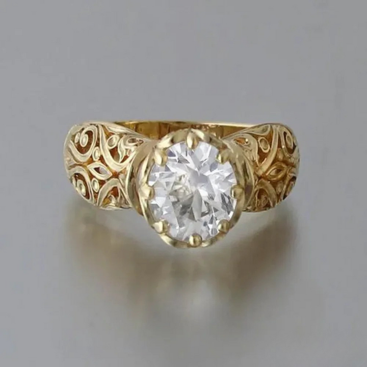 Minimalistisk ring med vit zirkonia