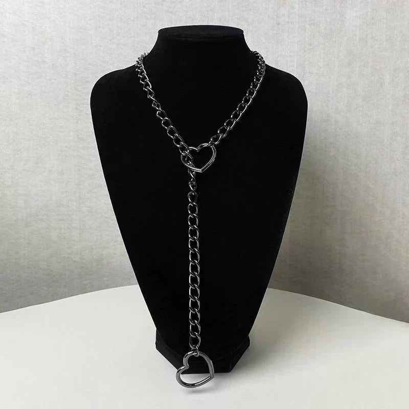 Halsband i hjärtform Gothic-Punk