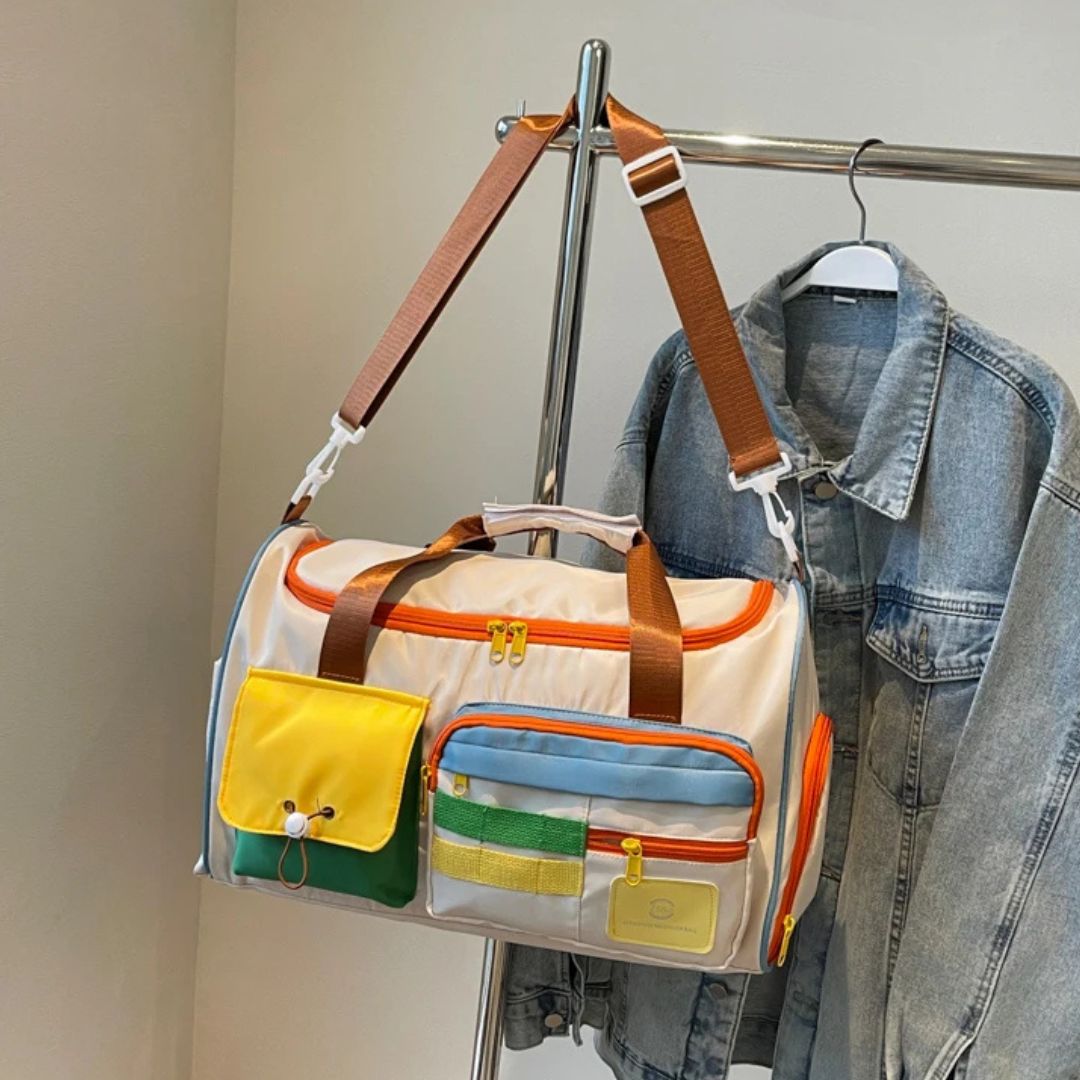 Lätt reseväska med färgblock – FlexaBag
