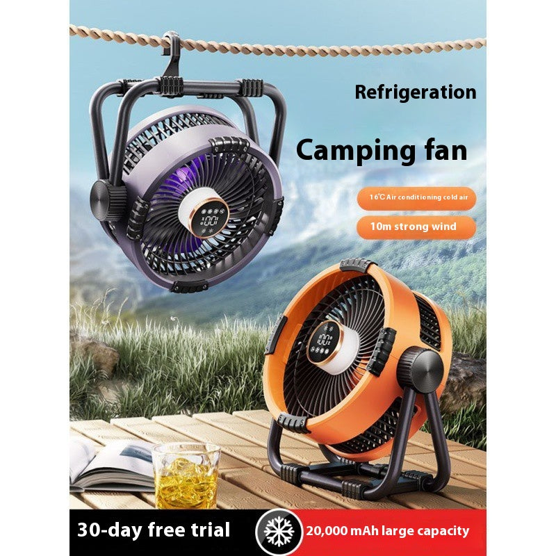Storm Outdoor Camping Rechargeable Fan 20000mAh Orange Grey