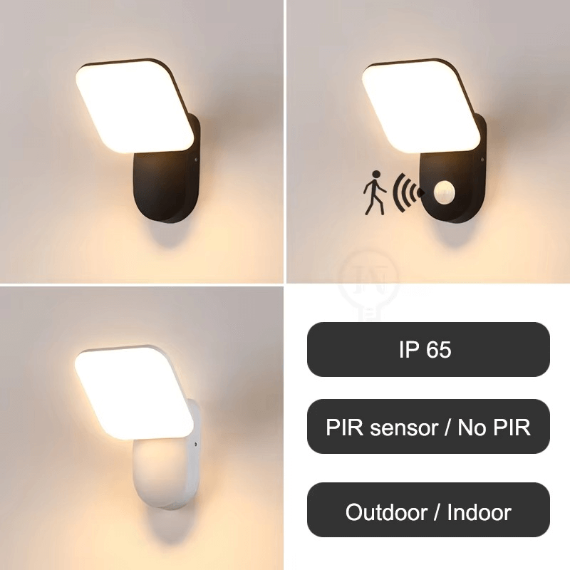 Smart LED-vägglampa med rörelsesensor
