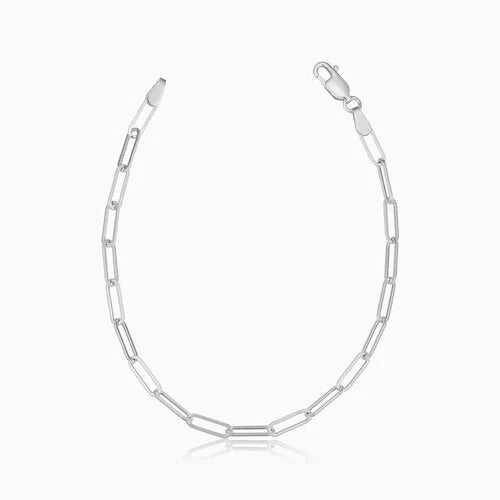 Elegant länkarmband i vitguld