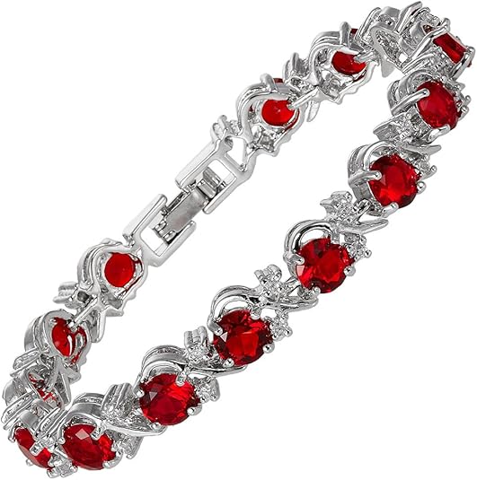 Elegant tennisarmband i vitguld med gnistrande zirkonia