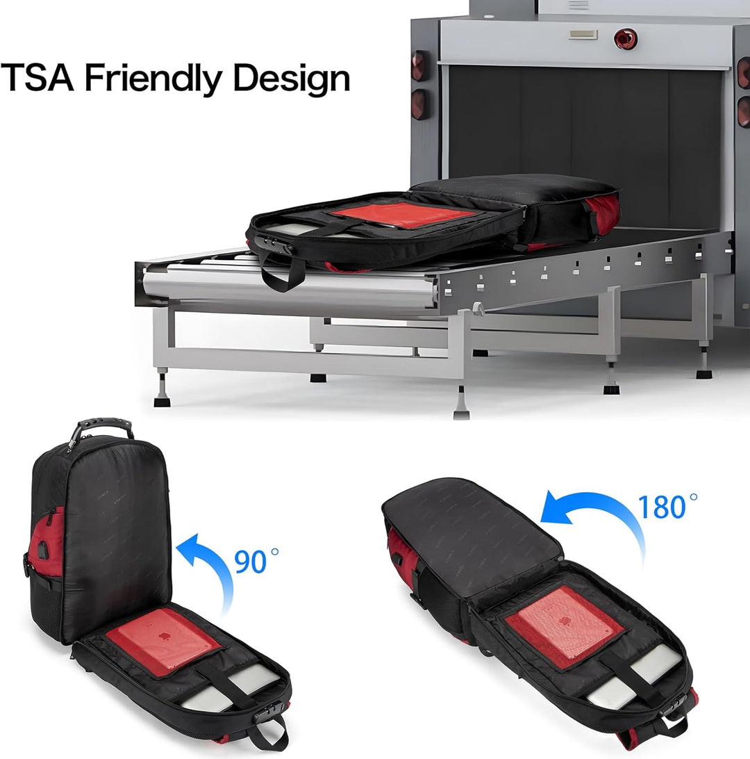 Vattentät stöldsäker ryggsäck för laptop och resor med USB-port – 45 cm