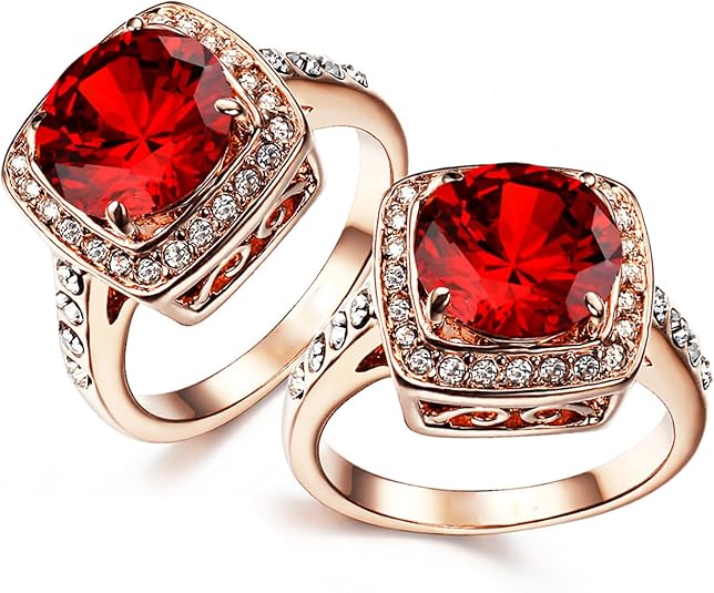 Elegant ring i roséguld med zirkoniahalo