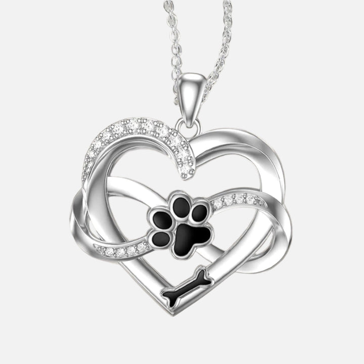 Infinity Hjärta & Tass Hänge i sterlingsilver med zirkonia