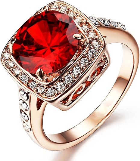 Elegant ring i roséguld med zirkoniahalo