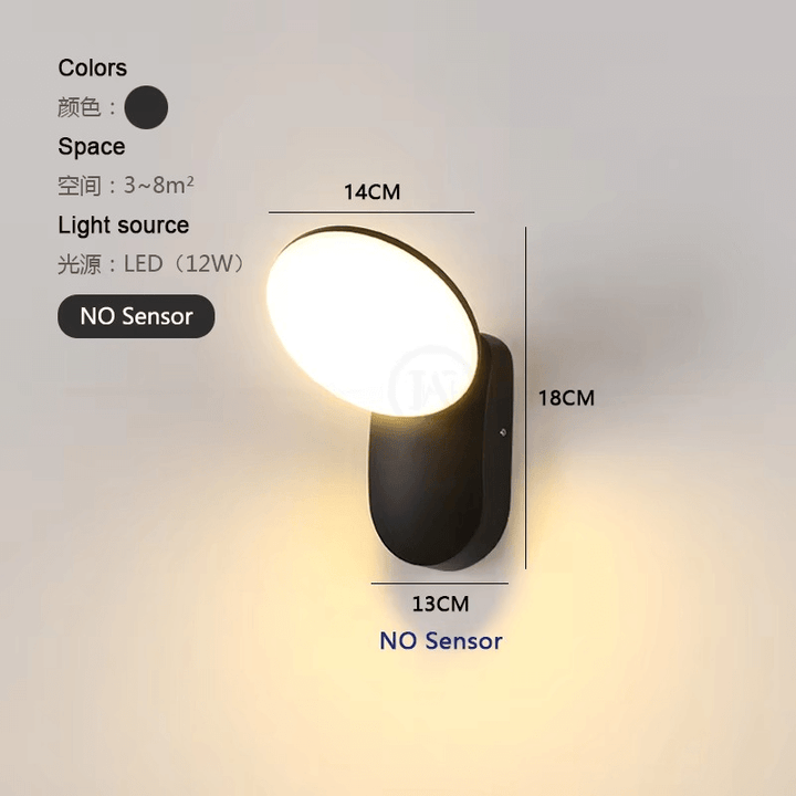 Smart LED-vägglampa med rörelsesensor
