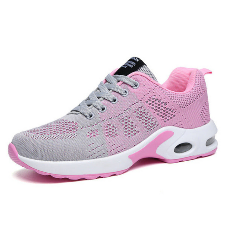 Lätta ortopediska damsneakers med andningsaktivt mesh och dämpad sula