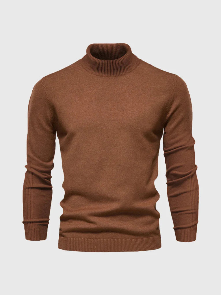 Herresweater med polotrøje – vaskbar og alsidig
