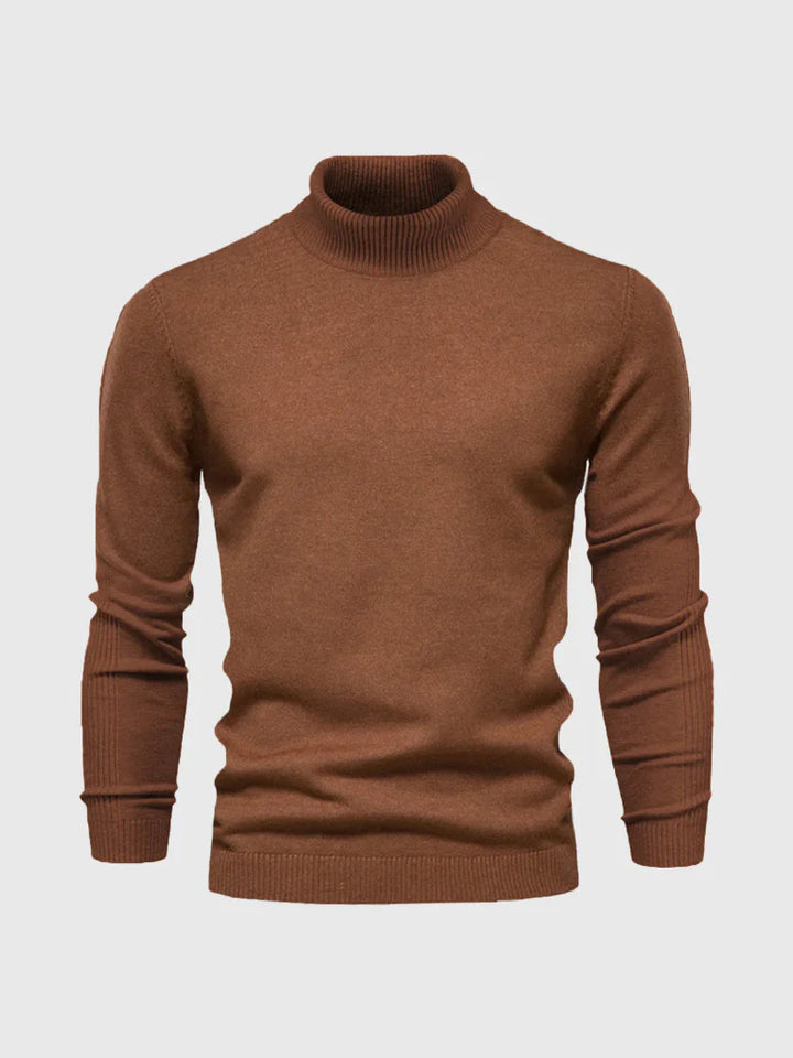Herresweater med polotrøje – vaskbar og alsidig