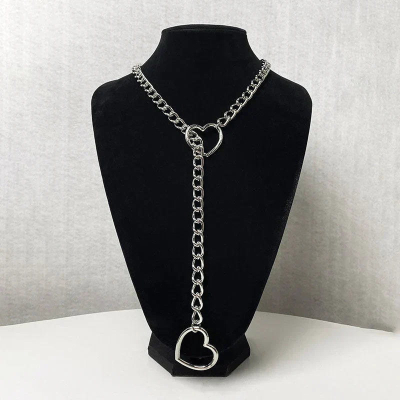 Halsband i hjärtform Gothic-Punk