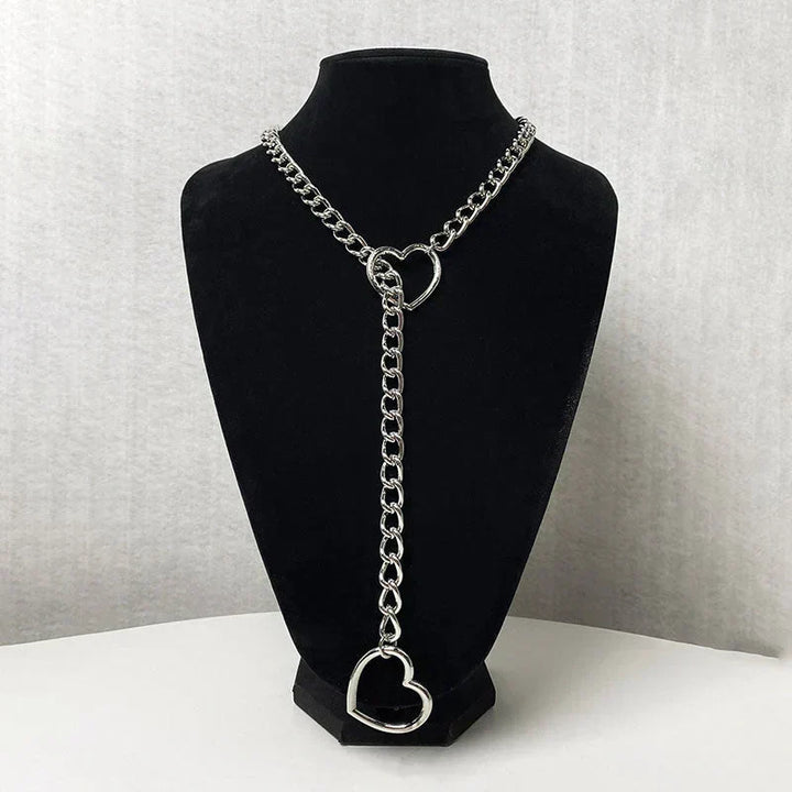 Halsband i hjärtform Gothic-Punk