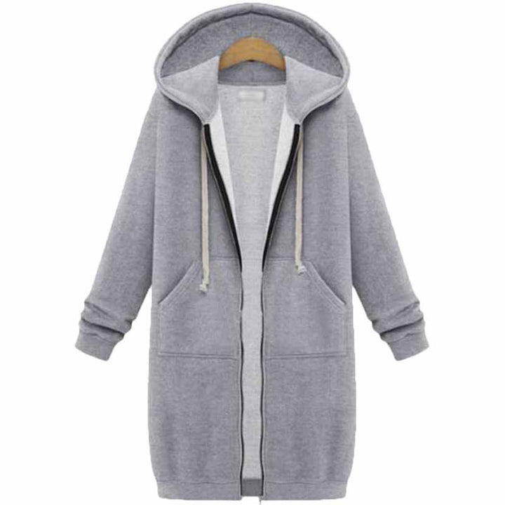 Vardaglig lång damkofta - CozyZip