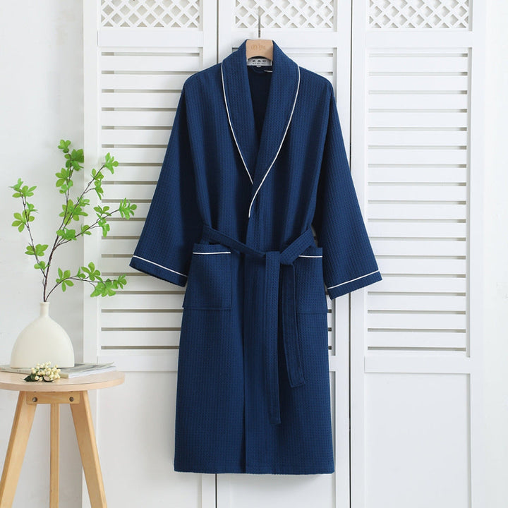 Lätt kimono i 100 % mjukt tyg i våffelmönster