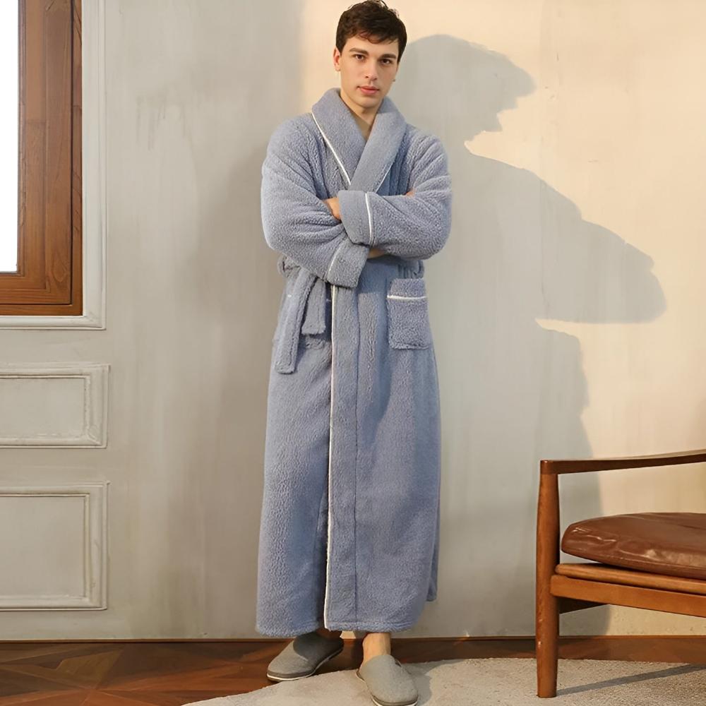 Ylellinen fleece-lämminmukavuus kylpytakki