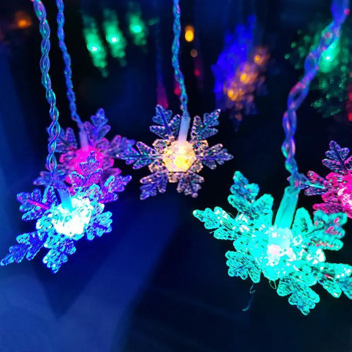 LED-ljusslinga med snöflingor | Inomhus och utomhus
