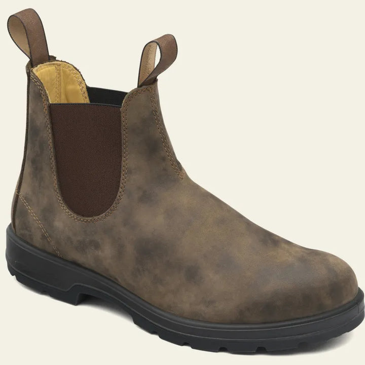 Vattentäta Chelsea-boots herr – svart läder, slip-on-design för casual och regnigt väder