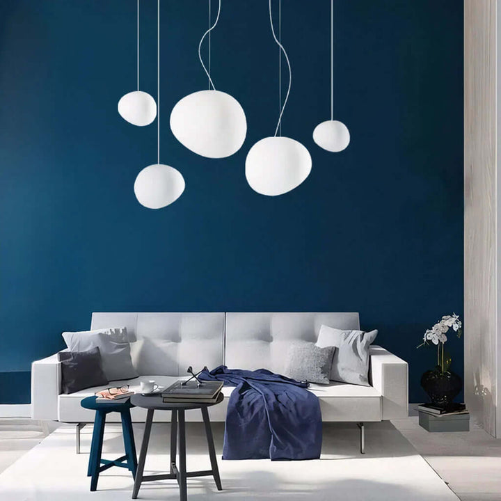 Taklampa i vit sten - Modern och minimalistisk