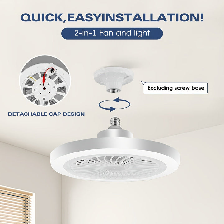 Slim LED-takfläkt med belysning – Dimbar och tyst