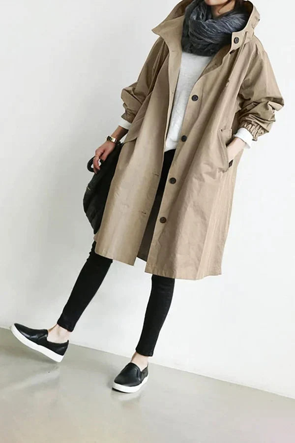 Vandtæt Oversized Trenchcoat til Forår & Sommer