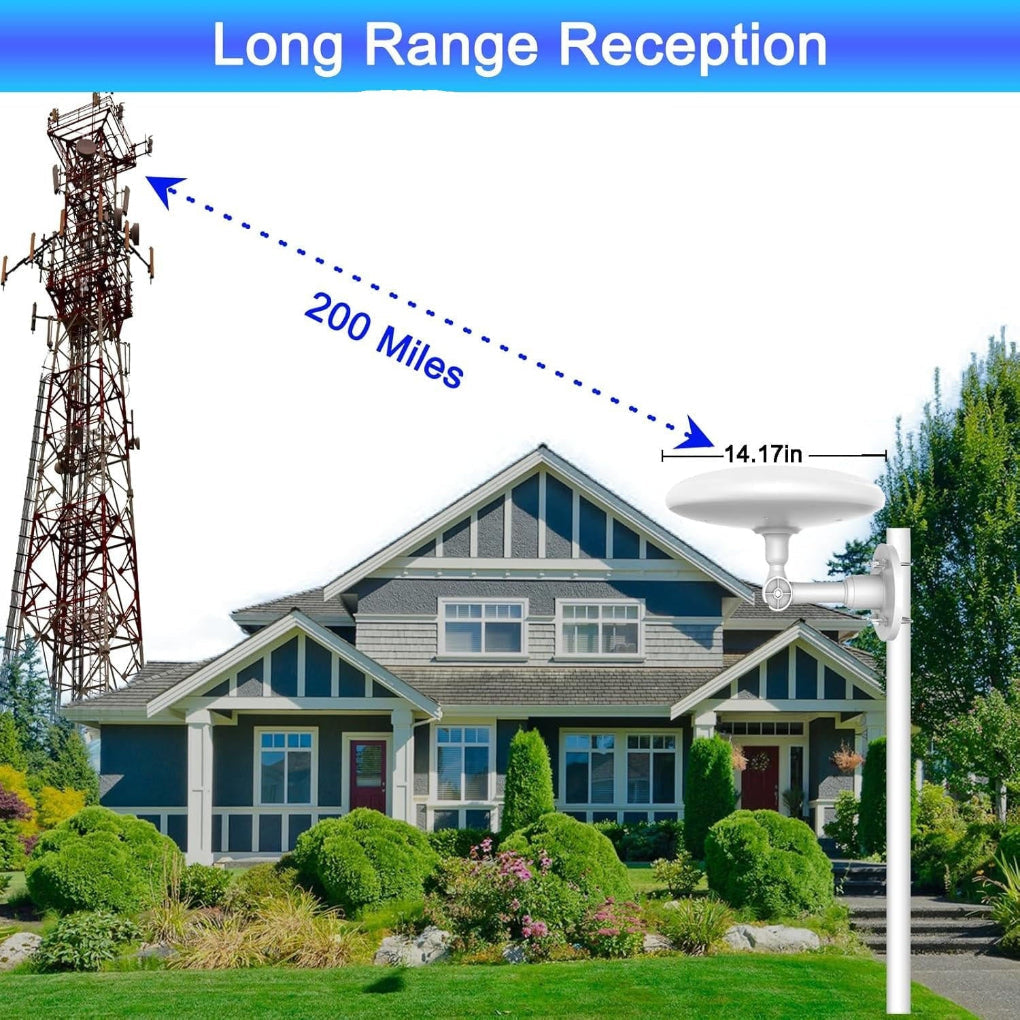 Langdistance digital udendørs HD-TV-antenne