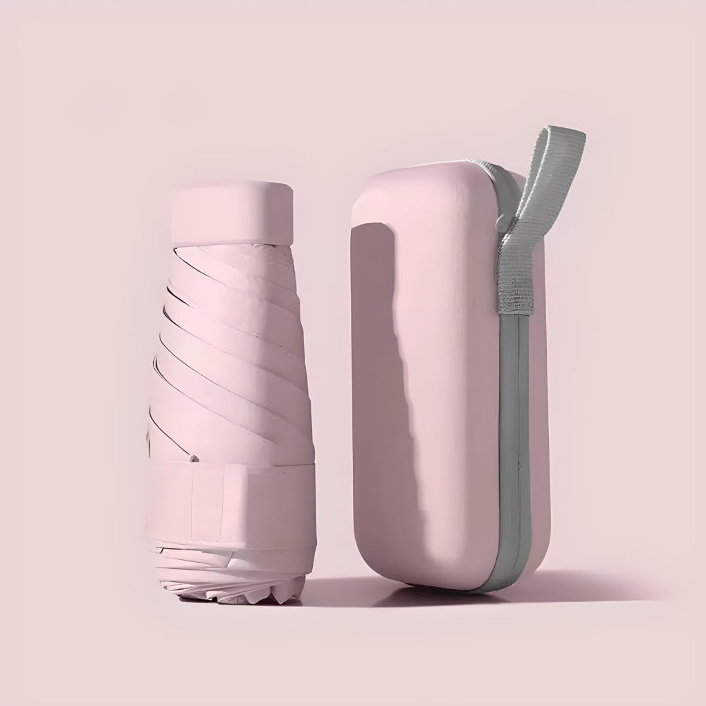 Kompakt rejseparaply og etui