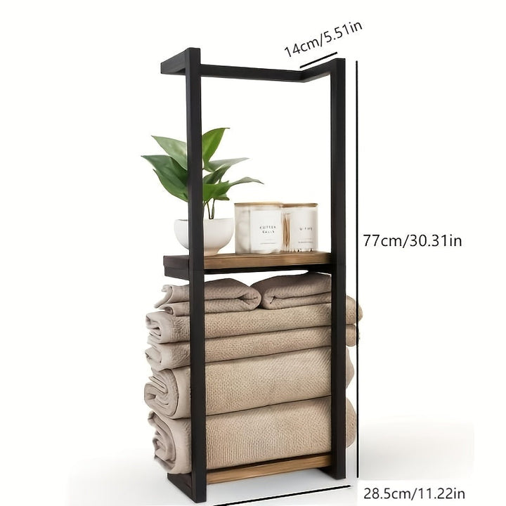 Industriell handdukshängare med hyllor – Eleganta och funktionella väggmöbler