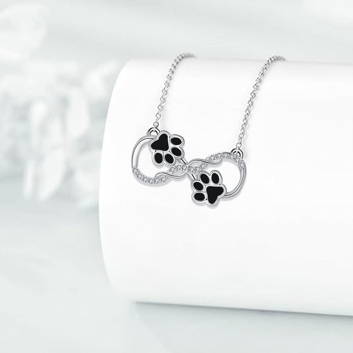 Infinity-symbol Hänge Halsband med zirconia