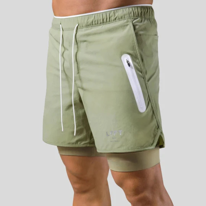 Herr 2-i-1 sportbyxor