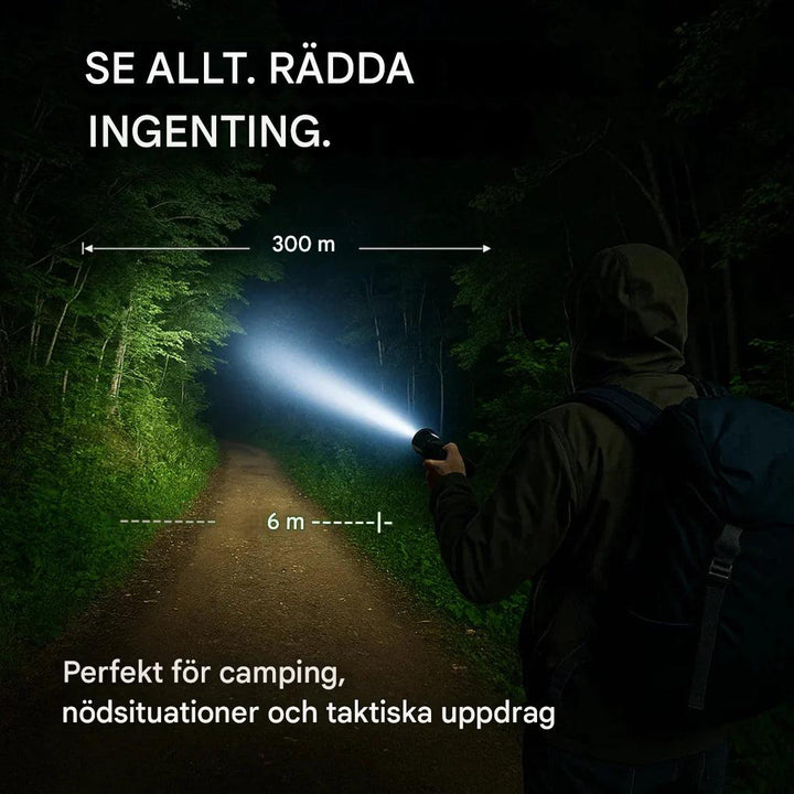 100 000 lumen ficklampa